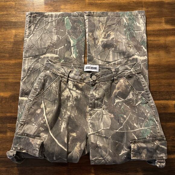 Disclosure Women’s 9 / 29 x 29 Camo Pants Cargo Wide Leg Relaxed Fit - Picture 3 of 12